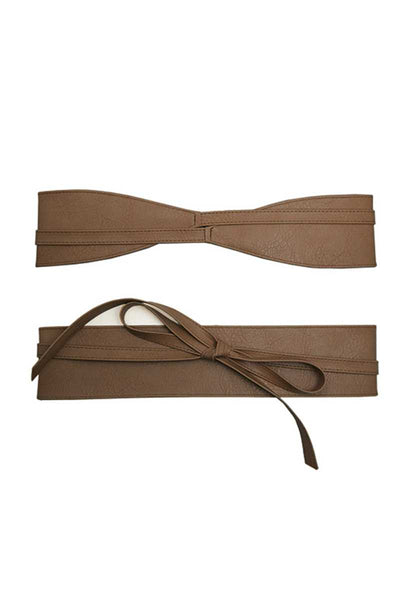 Faux Leather Wrapping Belt